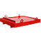 Containerbak CW 1, staal, voor afzetcontainer tot 10 m³, neigingshoek 5°, 2300 x 2030 x 560, RAL3000