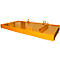 Containerbak CW 3, staal, voor afzetcontainer tot 10 m³, neigingshoek 5°, 3300 x 2030 x 560, RAL2000