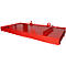 Containerbak CW 3, staal, voor afzetcontainer tot 10 m³, neigingshoek 5°, 3300 x 2030 x 560, RAL3000