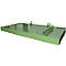 Containerbak CW 3, staal, voor afzetcontainer tot 10 m³, neigingshoek 5°, 3300 x 2030 x 560, RAL6011