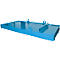 Containerwanne CW 3, Stahl, für Absetzcontainer bis 10 m³, Neigungswinkel 5°, 3300 x 2030 x 560, RAL5012