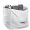 Containerzak Big Bag, open top, tot 1,5 t, 4 hijslussen, 1 stuk, B 900 x D 900 x H 900 mm, wit