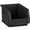 Contenedor abierto LF 221, conductivo ESD, negro, dimensiones externas L 234 x W 150 x H 122 mm, capacidad 2,7 L