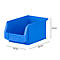 Contenedor abierto SSI Schäfer LF 221, polipropileno, L 234 x An 150 x Al 122 mm, 2,7 l, azul