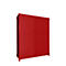 Contenedor BAUER CEN 36-3, acero, puerta de dos hojas, ancho 4195 x fondo 1585 x alto 4535 mm, rojo