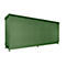 Contenedor BAUER CEN 65-2 IBC, acero, puerta corredera, ancho 6915 x fondo 1550 x alto 3445 mm, verde