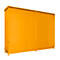 Contenedor BAUER CEN 65-3 IBC, acero, puerta corredera, ancho 7200 x fondo 1600 x alto 4965 mm, naranja