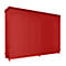 Contenedor BAUER CEN 65-3 IBC, acero, puerta corredera, ancho 7200 x fondo 1600 x alto 4965 mm, rojo