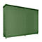 Contenedor BAUER CEN 65-3 IBC, acero, puerta corredera, ancho 7200 x fondo 1600 x alto 4965 mm, verde
