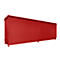 Contenedor BAUER CEN 75-2, acero, puerta corredera, ancho 7615 x fondo 1550 x alto 3145 mm, rojo