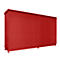 Contenedor BAUER CEN 75-3, acero, puerta corredera, ancho 7800 x fondo 1550 x alto 4545 mm, rojo