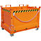 Contenedor con tapa inferior FB 500, L 800 x A 1200 x H 860 mm, naranja