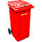 Contenedor de basura GMT, 240 l, cierre por gravedad, rojo