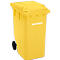 Contenedor de basura GMT, 360 l, móvil, amarillo