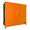Contenedor de estantes BAUER CEN 29-2, acero, puerta de doble hoja, ancho 3175 x fondo 1480 x alto 2980 mm, naranja