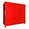 Contenedor de estantes BAUER CEN 29-2, acero, puerta de dos hojas, ancho 3175 x fondo 1480 x alto 2980 mm, rojo