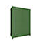 Contenedor de estantes BAUER CEN 29-3, acero, puerta de doble hoja, ancho 3565 x fondo 1585 x alto 4370 mm, verde