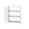 Contenedor de estantes BAUER CEN 29-3, acero, puerta de dos hojas, ancho 3565 x fondo 1585 x alto 4370 mm, blanco