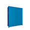 Contenedor de estantes BAUER CEN 36-3, acero, puerta de dos hojas, ancho 4195 x fondo 1585 x alto 4535 mm, azul