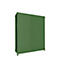 Contenedor de estantes BAUER CEN 36-3, acero, puerta de dos hojas, ancho 4195 x fondo 1585 x alto 4535 mm, verde
