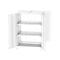 Contenedor de estantes BAUER CEN 36-3b, acero, puerta doble, ancho 3910 x fondo 2900 x alto 4540 mm, blanco