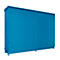 Contenedor de estantes BAUER CEN 65-3 IBC, acero, puerta corredera, ancho 7200 x fondo 1600 x alto 4965 mm, azul