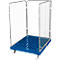 Contenedor de rejilla de alambre 3 lados, 1020 en contenedor rodante de plástico, azul genciana RAL 5010