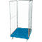 Contenedor de rejilla de alambre 3 lados, 1350 en contenedor rodante de plástico, azul genciana RAL 5010
