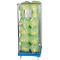 Contenedor de rejilla de alambre 4 lados, 1600 en contenedor rodante de plástico, azul luminoso RAL5012