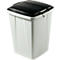 Contenedor de residuos reciclables, 90 l, con tapa, negro