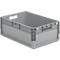 Contenedor ligero Euro Box ELB 6220, de PP, capacidad 43,7 l, sin tapa, gris