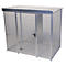 Contenedor para bombonas de gas, para uso exterior, con techo y puerta de una hoja, galvanizado en caliente, para 60 bombonas