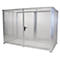 Contenedor para bombonas de gas, para uso exterior, sin techo, con puerta de doble hoja, galvanizado en caliente, para 104 bombonas