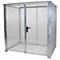 Contenedor para bombonas de gas, para uso exterior, sin techo, con puerta de doble hoja, galvanizado en caliente, para 48 bombonas