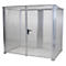 Contenedor para bombonas de gas, para uso exterior, sin techo, con puerta de doble hoja, galvanizado en caliente, para 60 bombonas