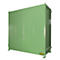 Contenedor para estantes BAUER CEN 33-2 IBC, acero, puerta de doble hoja, ancho 3510 x fondo 1480 x alto 3445 mm, verde