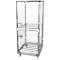 Contenedor rodante, 5 lados, 2 puertas, con placa base de acero, 724 x 815 x 1800 mm