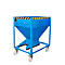 Conteneur à bascule SR-D 375, charge maximale 375 kg, avec roulettes et fermeture à glissière, L 780 x H 1230 mm, acier, bleu clair RAL 5012