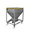 Conteneur à bascule SR-D 375, charge maximale 375 kg, avec roulettes et fermeture à glissière, L 780 x H 1230 mm, acier, gris souris RAL 7005