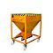 Conteneur à bascule SR-D 375, charge maximale 375 kg, avec roulettes et fermeture à glissière, L 780 x H 1230 mm, acier, jaune-orange RAL 2000
