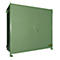 Conteneur à étagères BAUER CEN 29-2, acier, porte à double charnière, L 3175 x P 1500 x H 2980 mm, vert