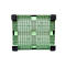 Conteneur à palettes Big Box FP-FBO1210, 680 l, L 1200 x P 1000 x H 790 mm, perforé, vert clair, 4 pieds, jusqu'à 450 kg