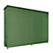 Conteneur à rayons BAUER CEN 65-3 IBC, acier, porte coulissante, L 7200 x P 1550 x H 4950 mm, vert
