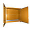 Conteneur à rayons isolés BAUER CEH 36-2, acier, porte à deux battants, L 3850 x P 1500 x H 3550 mm, orange