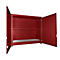 Conteneur à rayons isolés BAUER CEH 36-2, acier, porte à deux battants, L 3850 x P 1500 x H 3550 mm, rouge