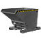 Conteneur basculant automatique Bauer type 4A 1200, 3 points de déclenchement, système de roulement, capacité 1,2 m³, jusqu'à 1500 kg, gris souris RAL 7005