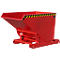 Conteneur basculant automatique Bauer type 4A 1200, 3 points de déverrouillage, système de roll-off, capacité 1,2 m³, jusqu'à 1500 kg, rouge feu RAL 3000