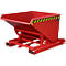 Conteneur basculant automatique Bauer type 4A 600, 3 points de déverrouillage, système de roll-off, capacité 0,6 m³, jusqu'à 1000 kg, rouge feu RAL 3000