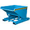 Conteneur basculant automatique Bauer type 4A 600, 3 points de déverrouillage, système de roulement, capacité 0,6 m³, jusqu'à 1000 kg, bleu clair RAL 5012