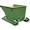Conteneur basculant automatique Bauer type 4A 600, 3 points de déverrouillage, système de roulement, capacité 0,6 m³, jusqu'à 1000 kg, vert réséda RAL 6011